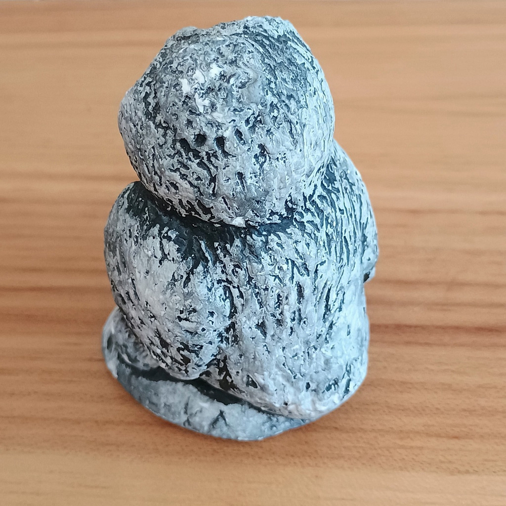 Vintage Mt St Helens Ash Owl Sculpture Figurine Handcrafted Signed Bekka - Picture 3 of 7